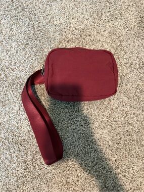 Maroon Compact Crossbody Pouch